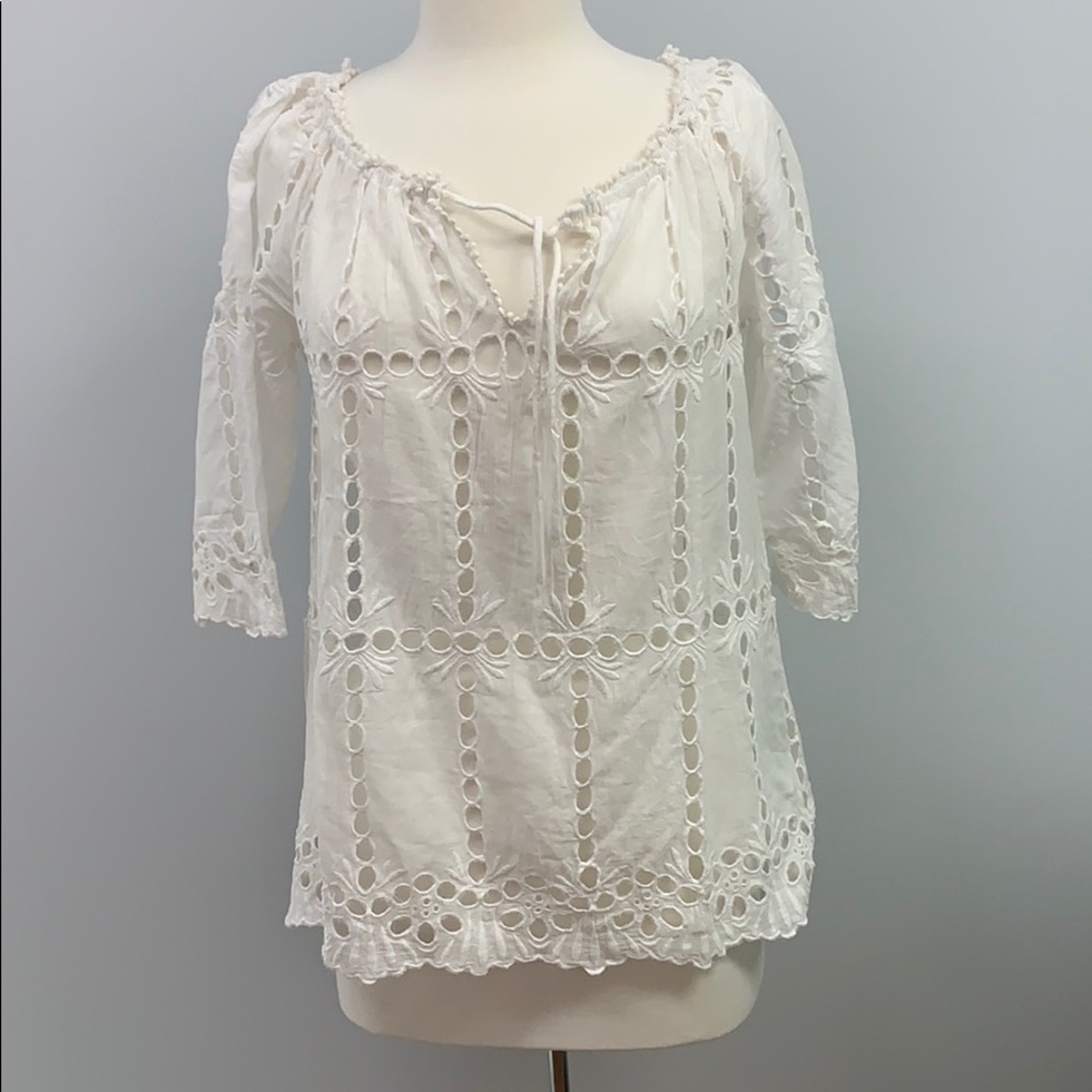 NWT white Gretchen Scott blouse